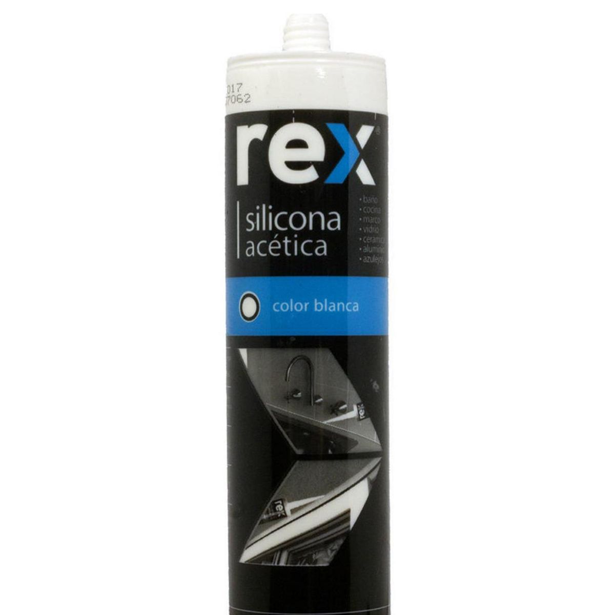REX - Silicona acética cartucho blanca 300 ml