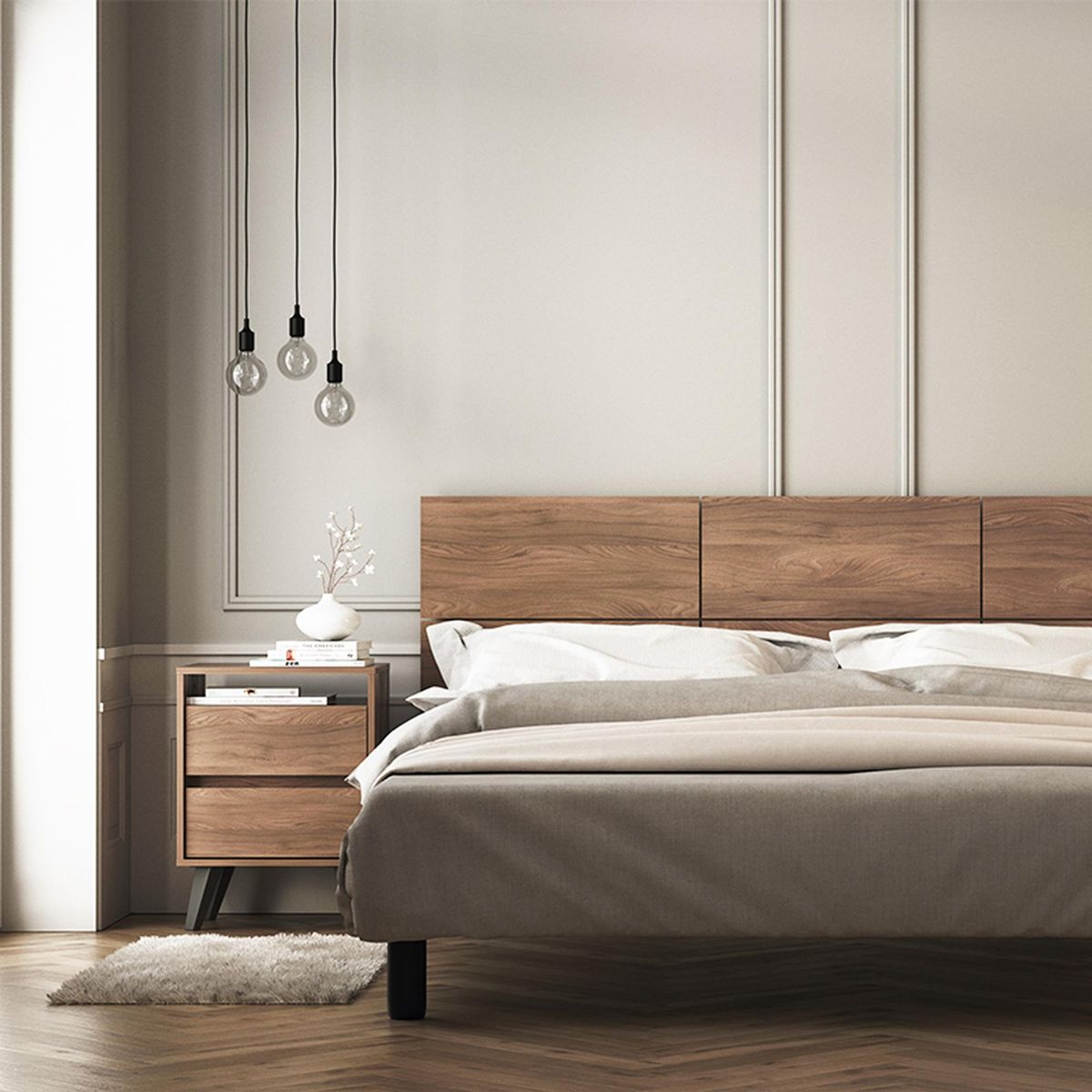 MEDULAR - Velador 2 Cajón(es) Atacama 45x60x37 cm Cherry