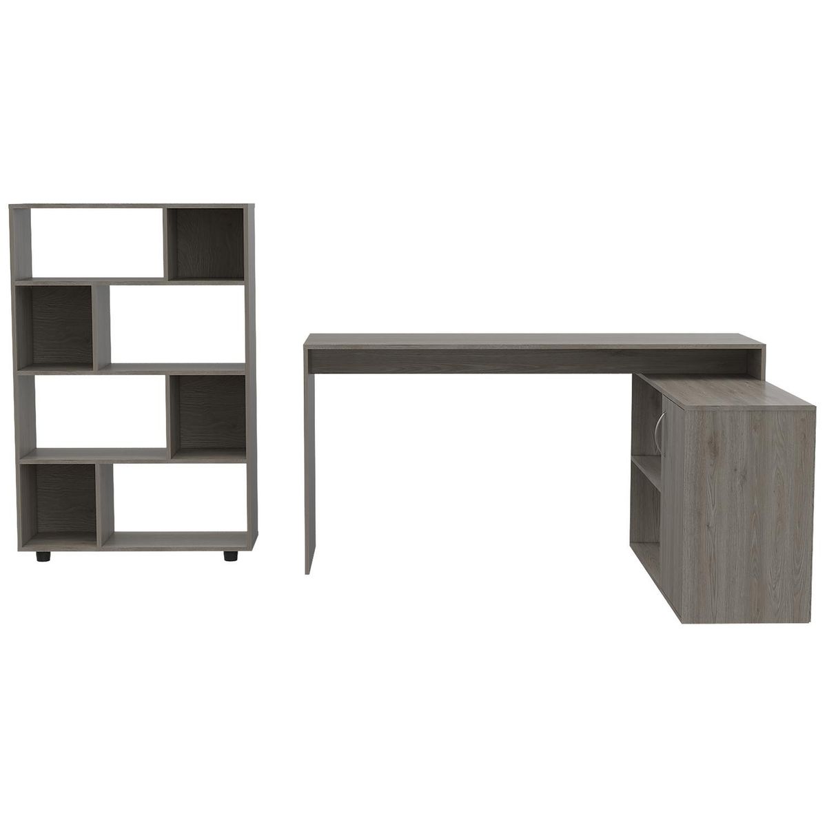 TUHOME - Combo office 8 escritorio + biblioteca 122x152x117 cm