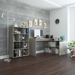 TUHOME - Combo Office 8 Escritorio + Biblioteca 122X152X117 Cm