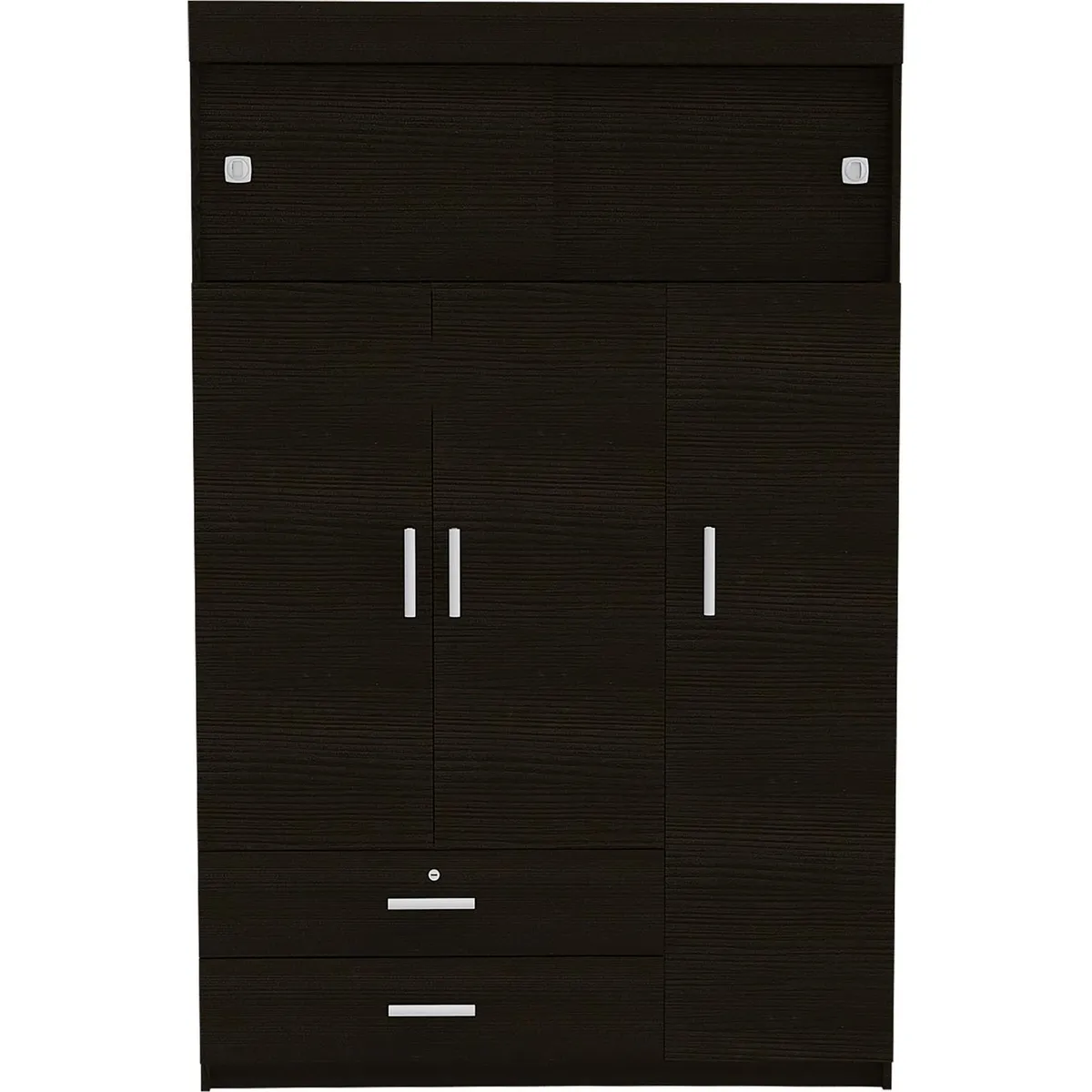 TUHOME - Clóset Manila Z 5 Puerta(s) 2 Cajón(es) 3 Repisa(s) 120x187.5x51.5 cm Wengué