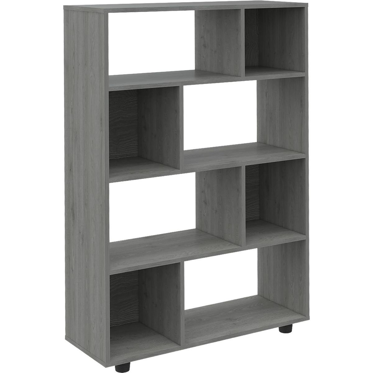 TUHOME - Librero Office Melamina 8 Nivel(es) 80.1x122.2x28.8 cm Ceniza