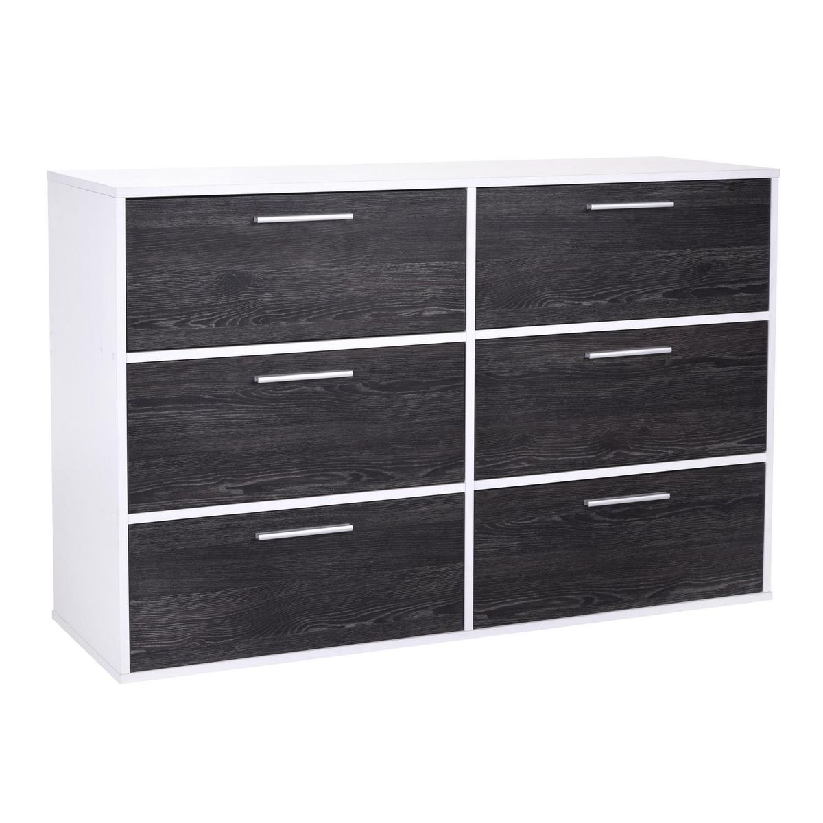 CIC - Cómoda 6 Cajón(es) 120x80x40 cm Roble antracita