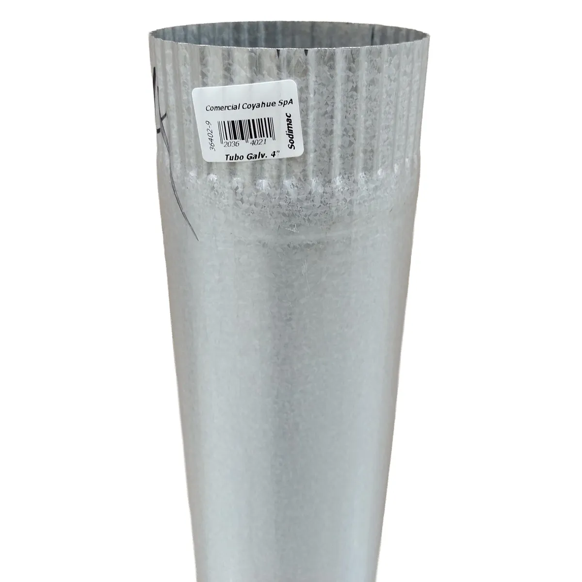 COYAHUE - Tubo acero galvanizado 4" 100x10,16x10,16 cm