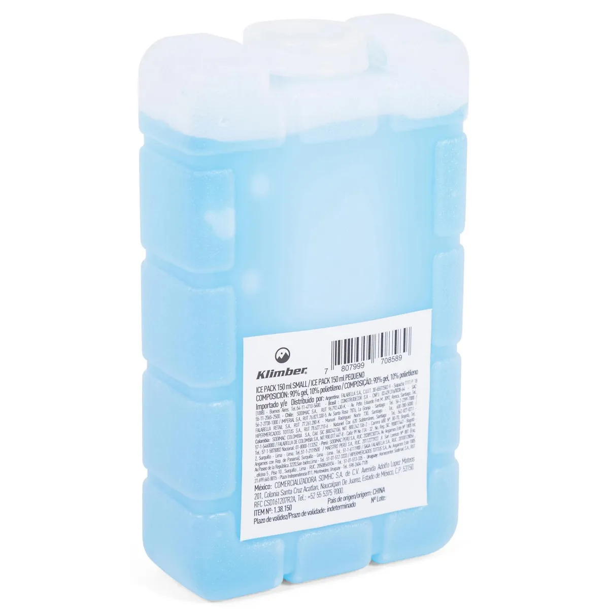 Ice Pack Reutilizable 150 Ml Para Cooler, marca KLIMBER - Foto Principal