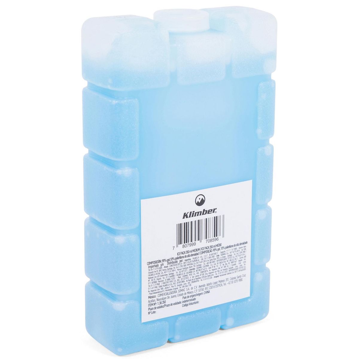 Ice Pack Reutilizable Mediano 350 Ml, marca KLIMBER - Foto Principal