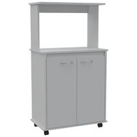 Mueble para microondas 63x36x114 cm blanco