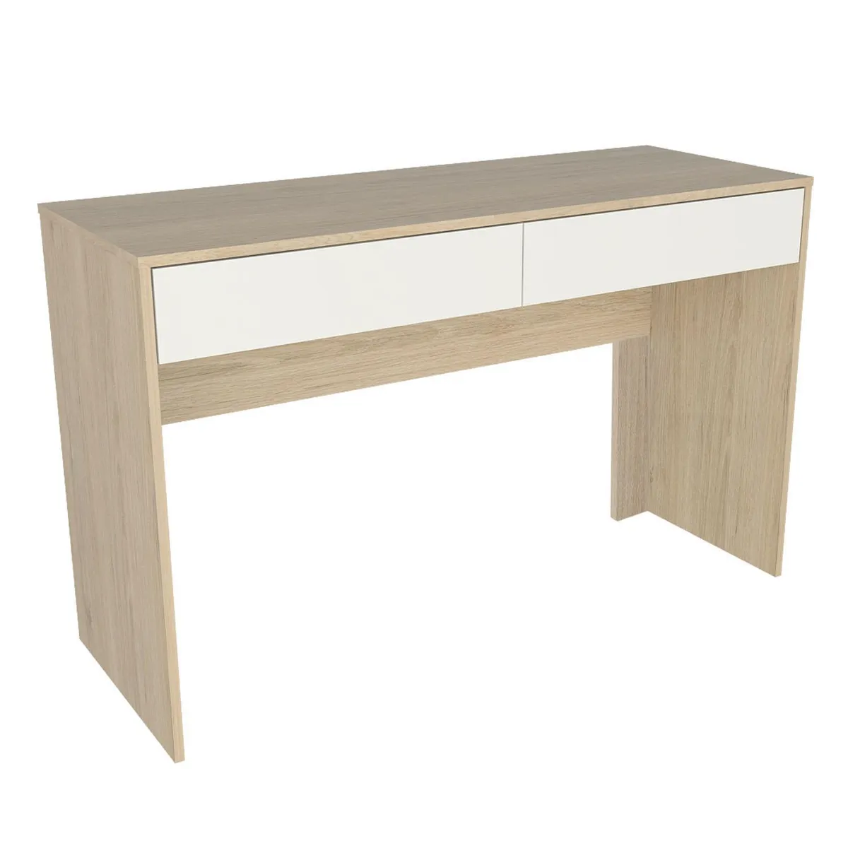 TUHOME - Escritorio 120x45x75 cm oak/blanco