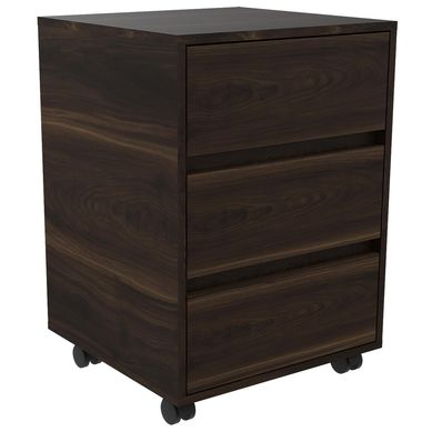 Cajonera 3 Cajn Archivador Office 46.4x45.3x45.3 cm Habano
