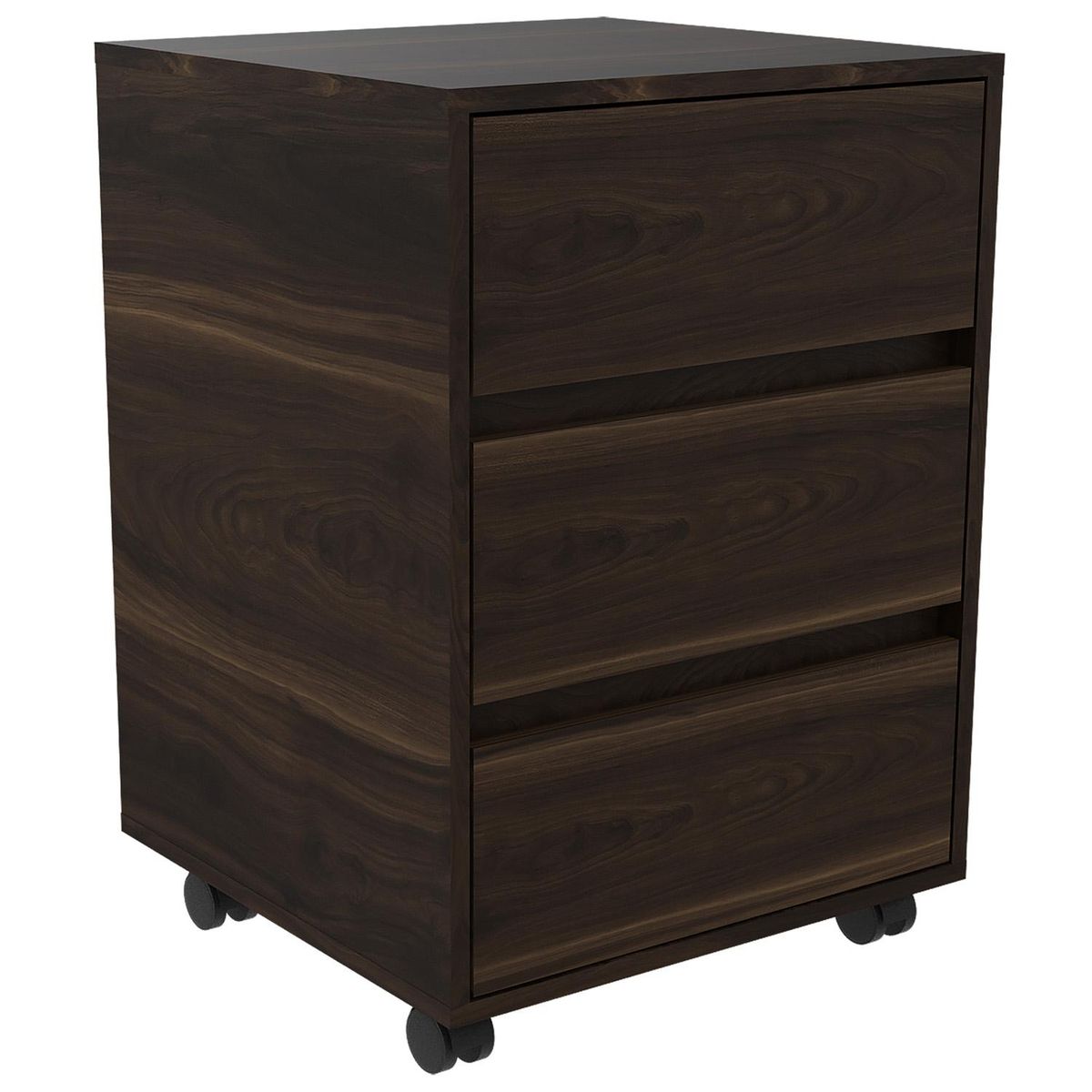 TUHOME - Cajonera 3 Cajón(es) Archivador Office 46.4x45.3x45.3 cm Habano