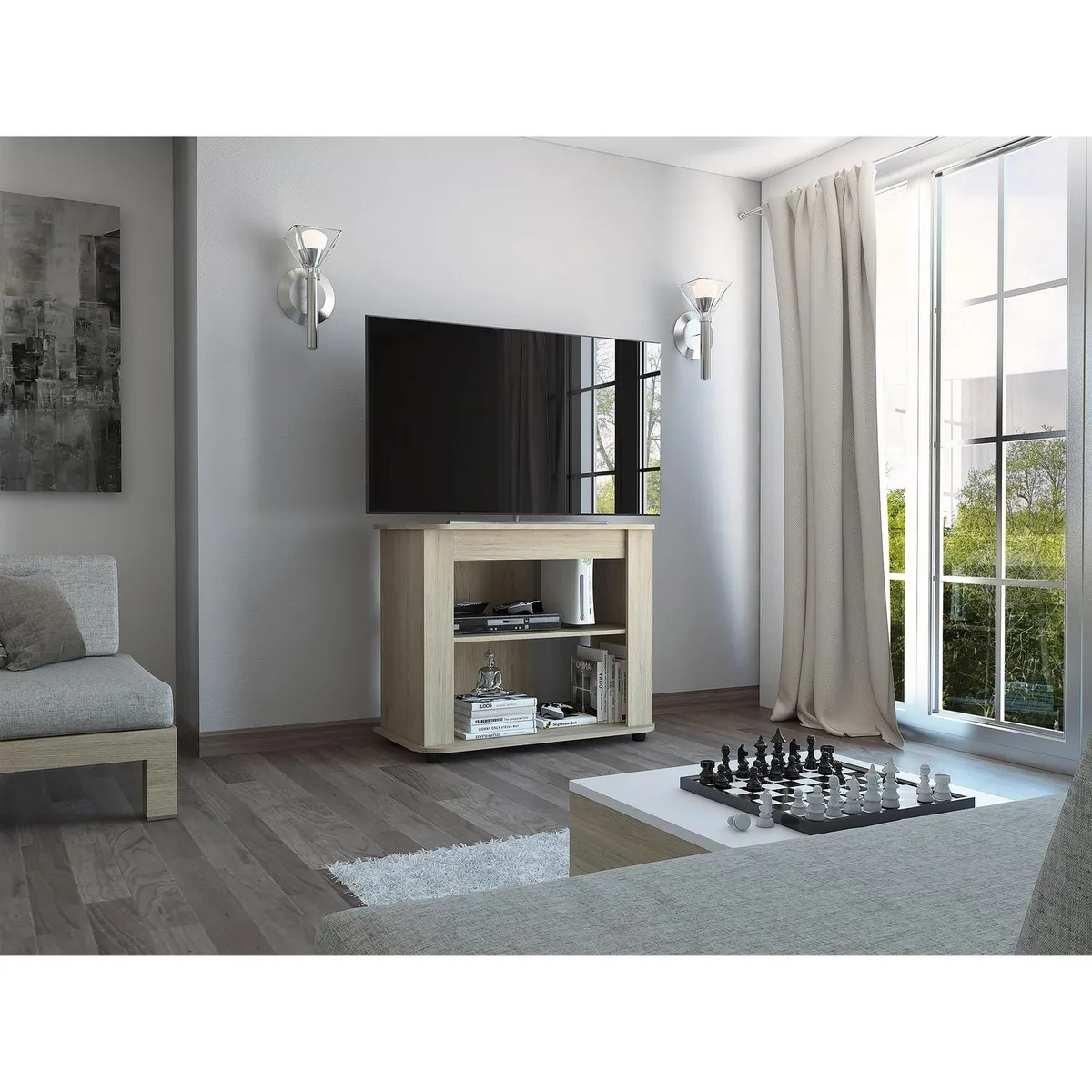 TUHOME - Rack TV 40 " Maori Amaretto 90x75x45 cm