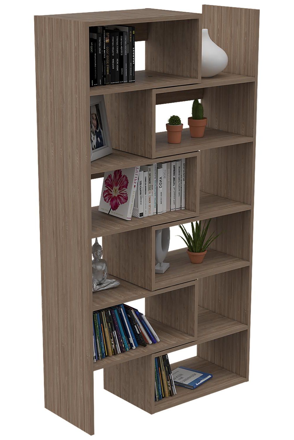TUHOME - Estante Office Melamina 11 Nivel(es) 77.8x146.3x30 cm Miel