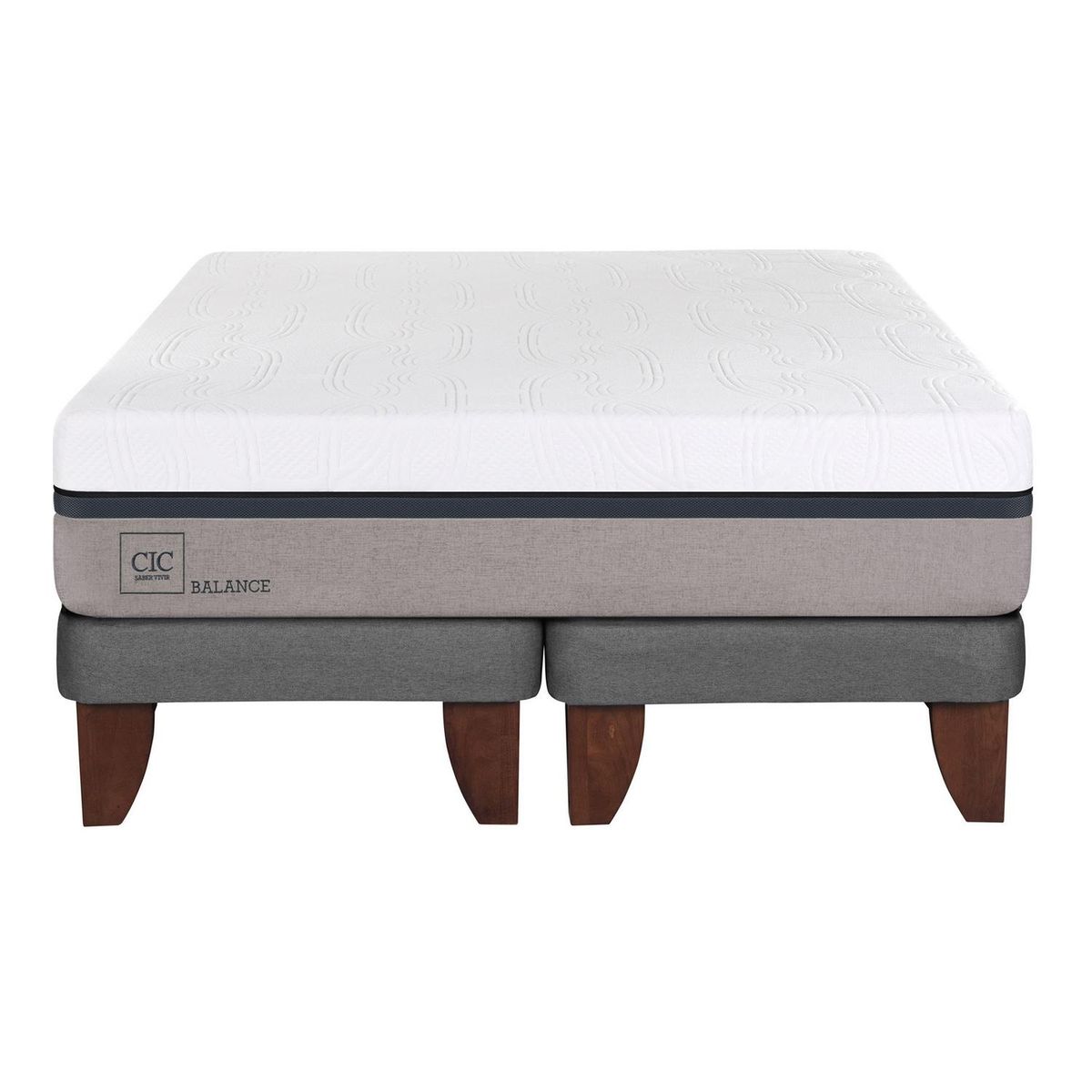 CIC - Cama Super king Europea Balance Gris/blanco