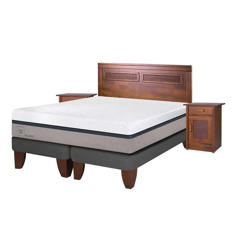 Cama Europea Balance King + Muebles