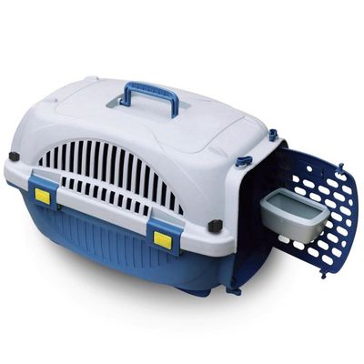 Imagen 2 del producto Jaula de Transporte M para Perro 42.5x40x60 cm Blanco/azul