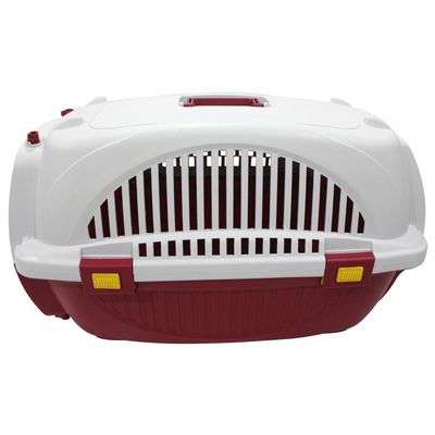 Imagen 2 del producto Jaula de Transporte S para Perro 33x34x52.1 cm Blanco/rojo