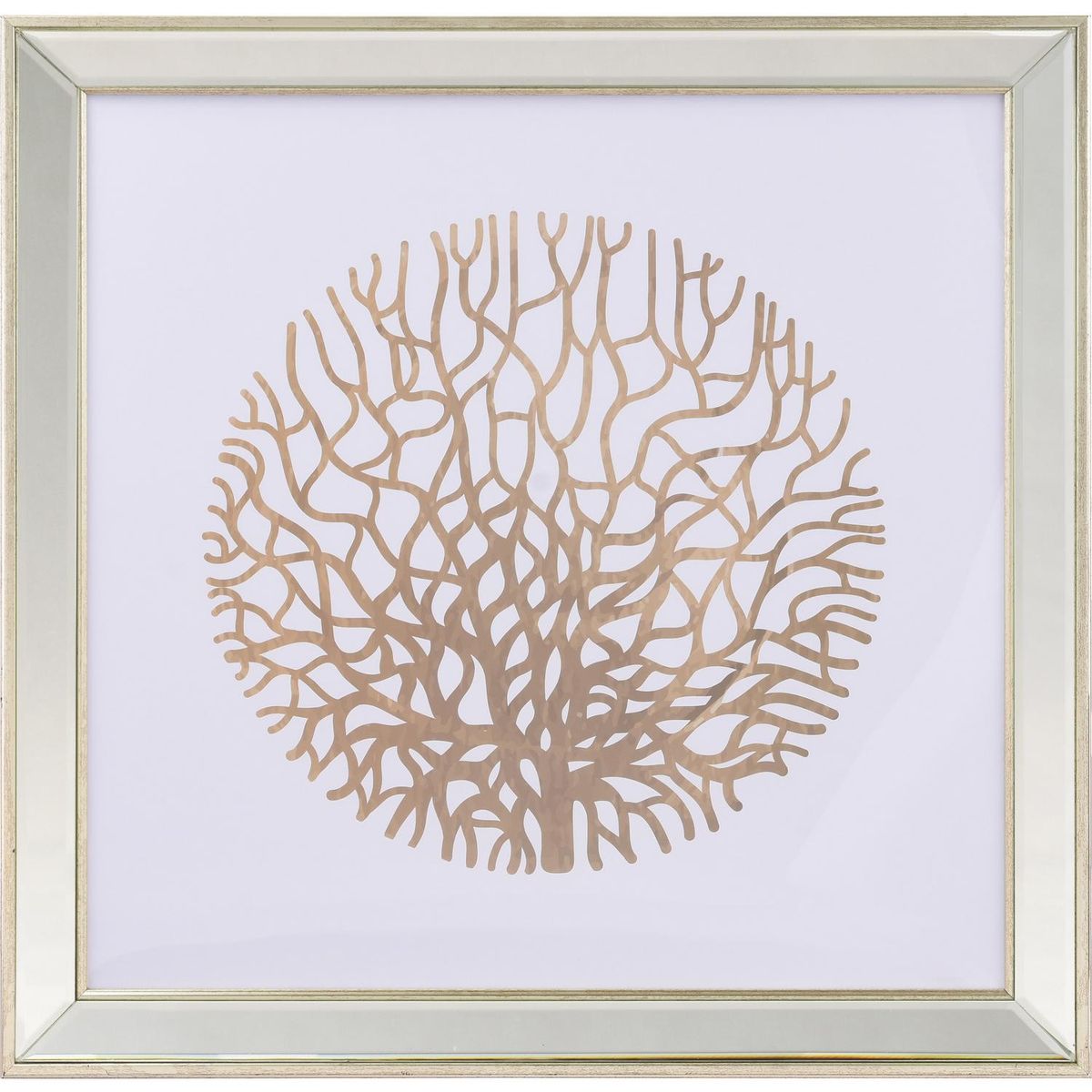 RONDA - Cuadro Coral dorado 50x50 cm