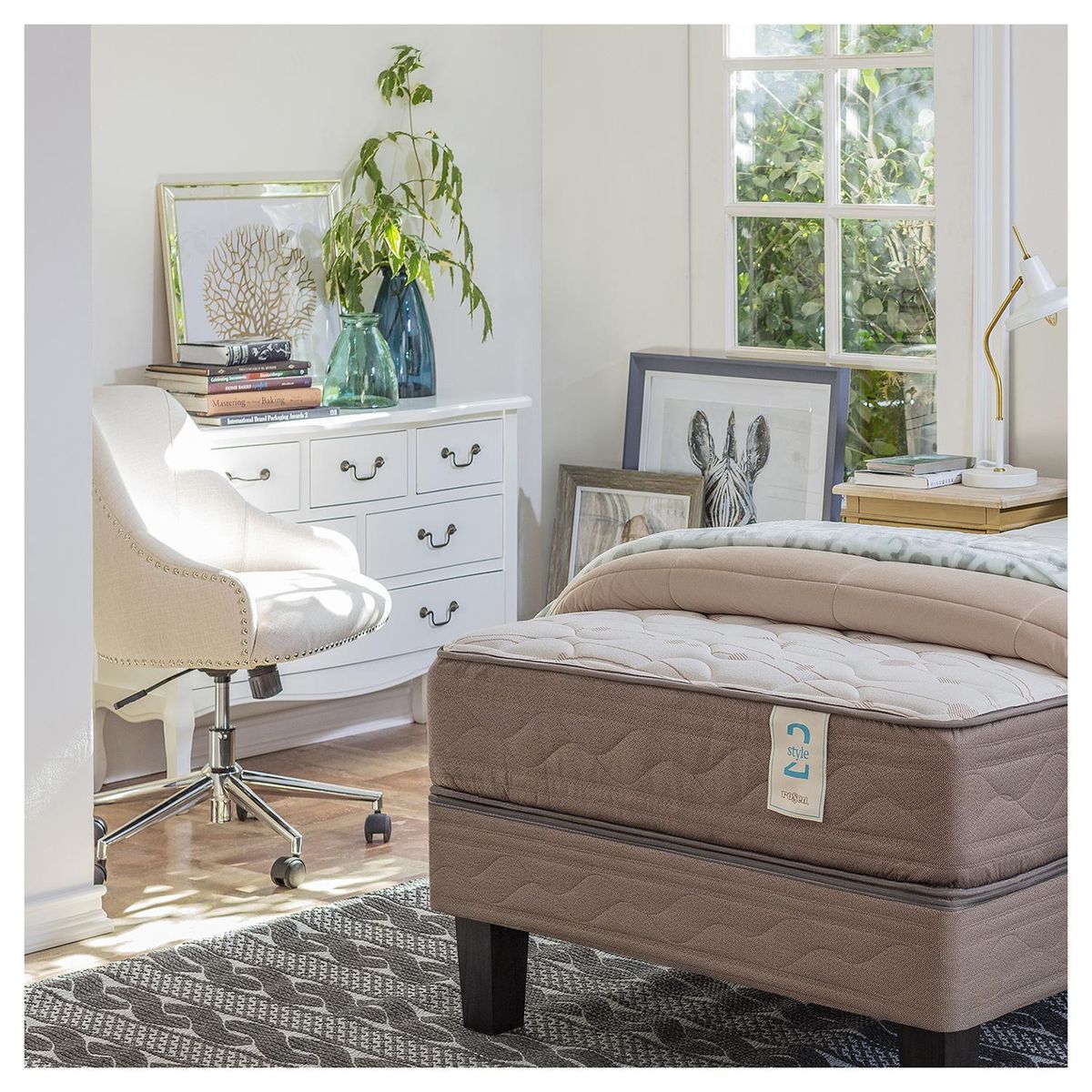 RONDA - Cuadro Coral dorado 50x50 cm