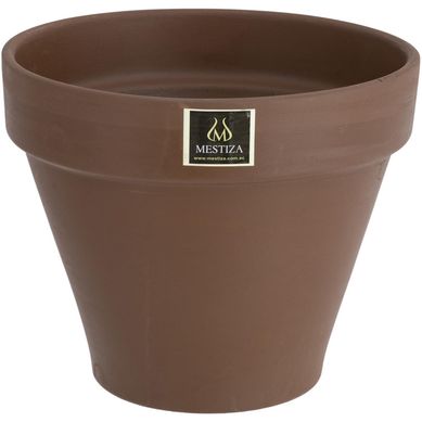 Macetero ceramica morena natural 24 cm
