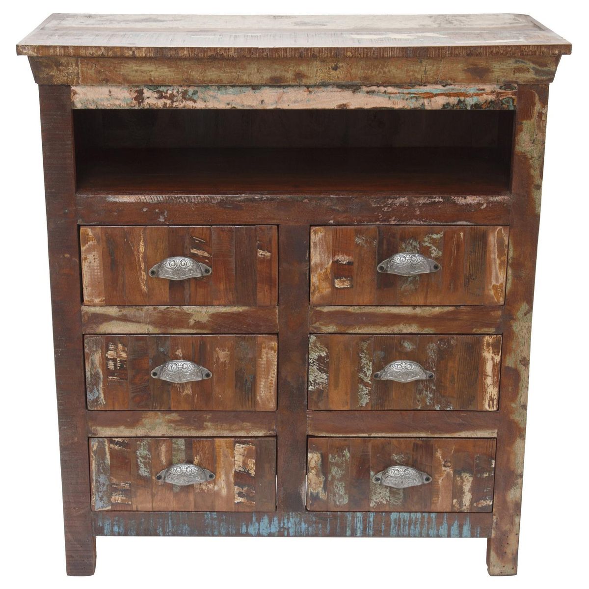 Rack 39 " Madera oscura reciclada 100x90x40 cm, marca MEYA - Foto 2