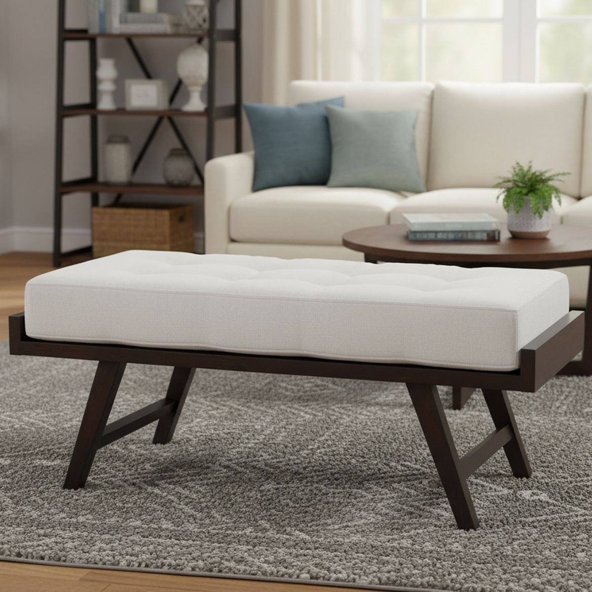 NUEVALINEA - Banqueta Sonha 1,3x50x50 cm gris claro