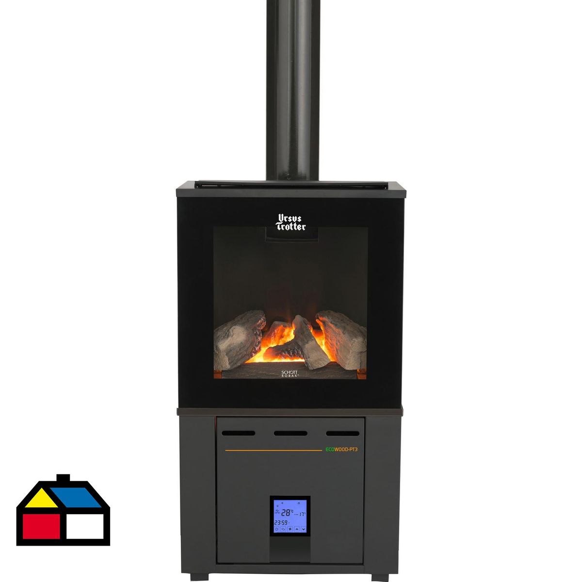 Calefactor Gas Ecowood PT3-8 Negro, marca URSUS TROTTER - Foto Principal
