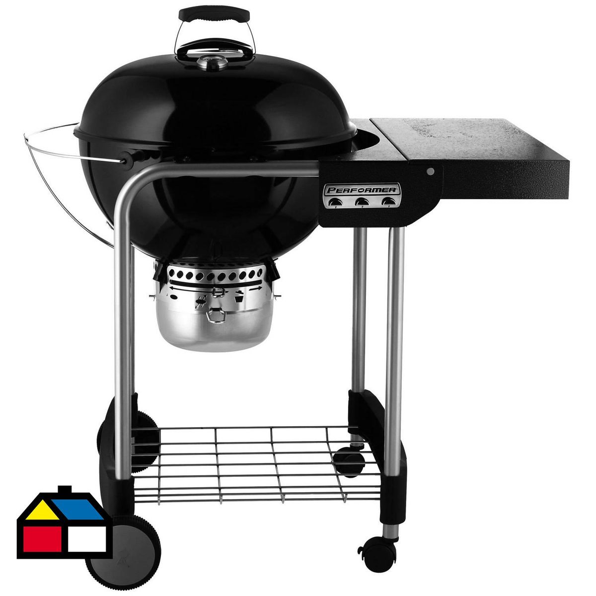 WEBER - Parrilla a Carbón con Tapa y Ruedas Acero