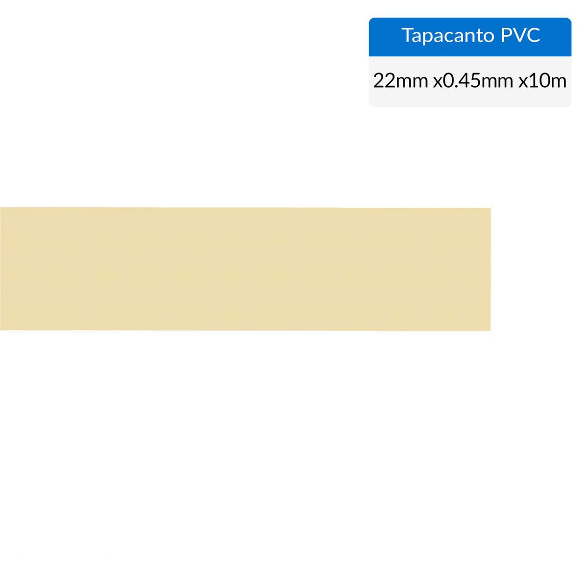 DVP - Tapacanto PVC Almendra encolado 22x0,45 mm 10 m