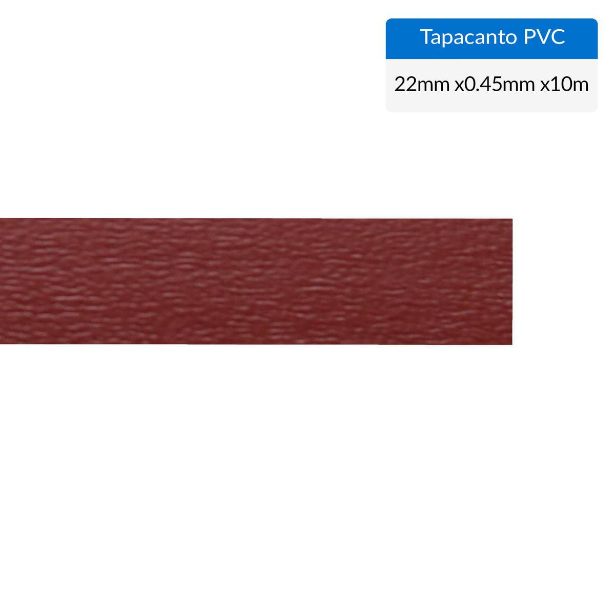 DVP - Tapacanto PVC Rojo encolado 22x0,45 mm 10 m