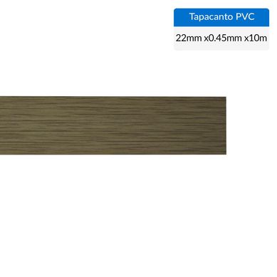 Tapacanto PVC Carvalo encolado 22x0,45 mm 10 m