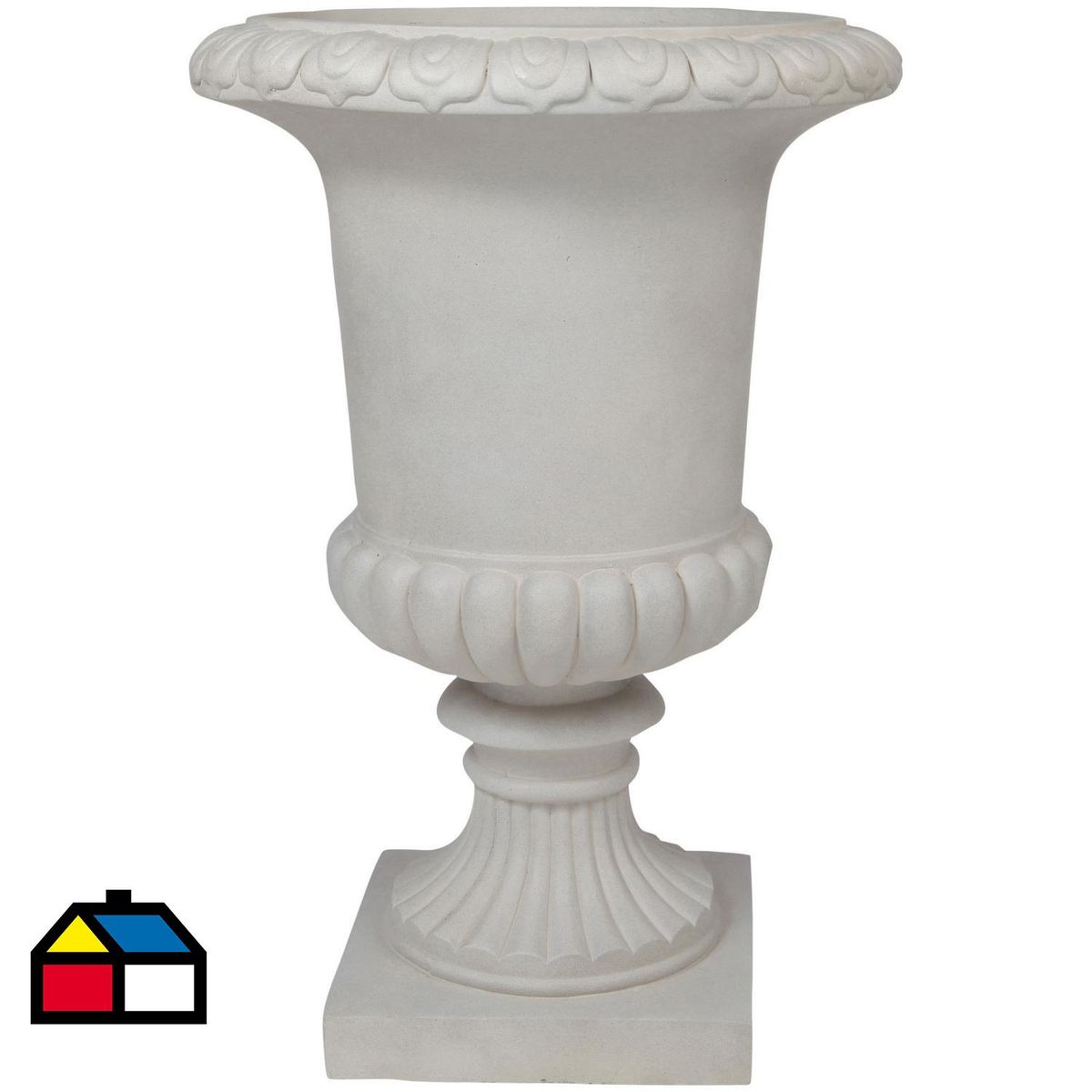 MJP - Macetero Niza de Fibra de Vidrio 70x46 cm Blanco