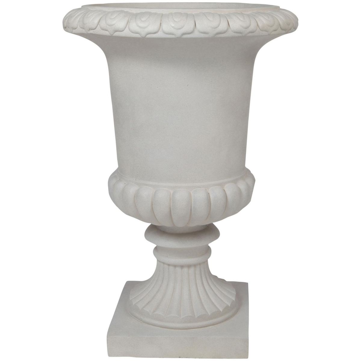 MJP - Macetero Niza de Fibra de Vidrio 70x46 cm Blanco