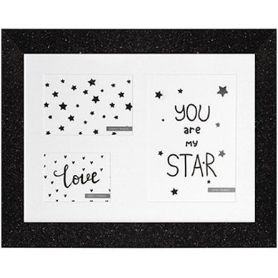Marco 24x33 cm mltiples con purpurina negro