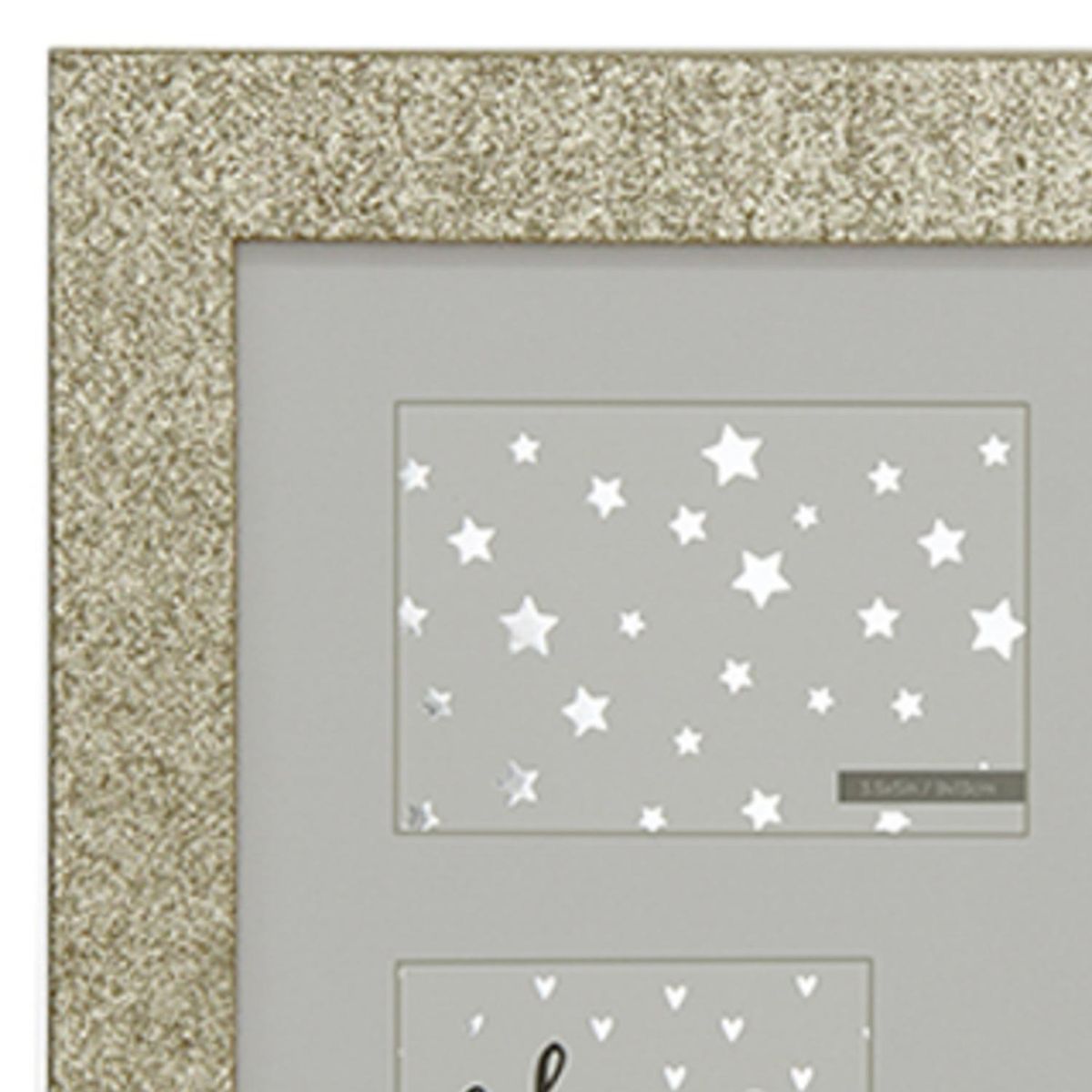 VGO - Marco Múltiples con Purpurina 24x33 cm 3 fotos Dorado