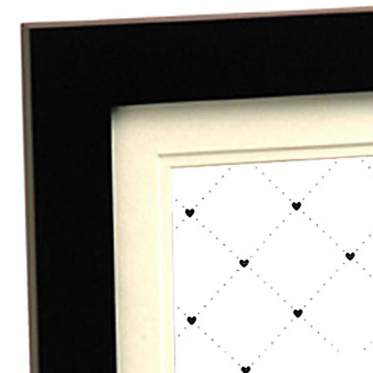 VGO - Marco de Foto con Passepartout 15x20 cm Negro Madera