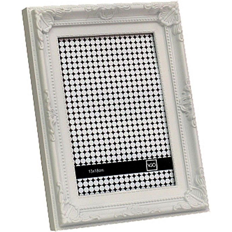 VGO - Marco de fotos 20x25 cm Plástico Antique Blanco