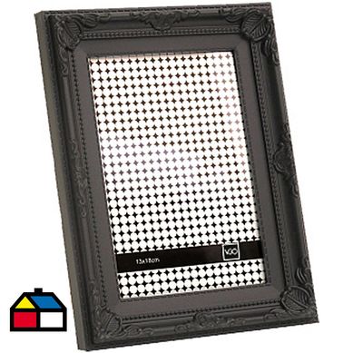 Marco de fotos 20x25 cm Plstico Antique Negro