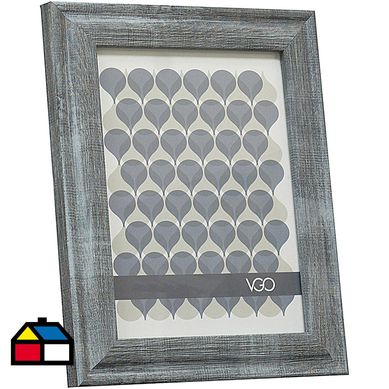 Marco de fotos ancho simil madera 20x30 cm caf oscuro