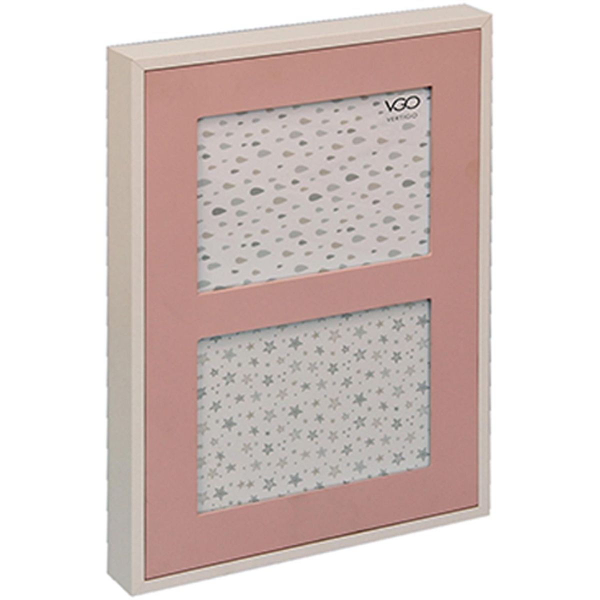 VGO - Marco 2 Fotos 13x18 cm Rosado Plástico