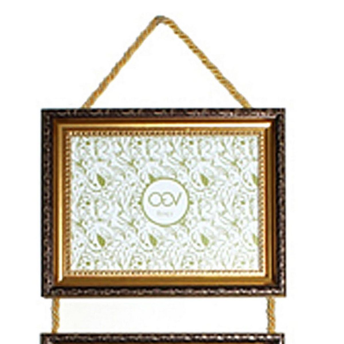 VGO - Marco de Fotos Triple 20x15 cm Dorado Plástico