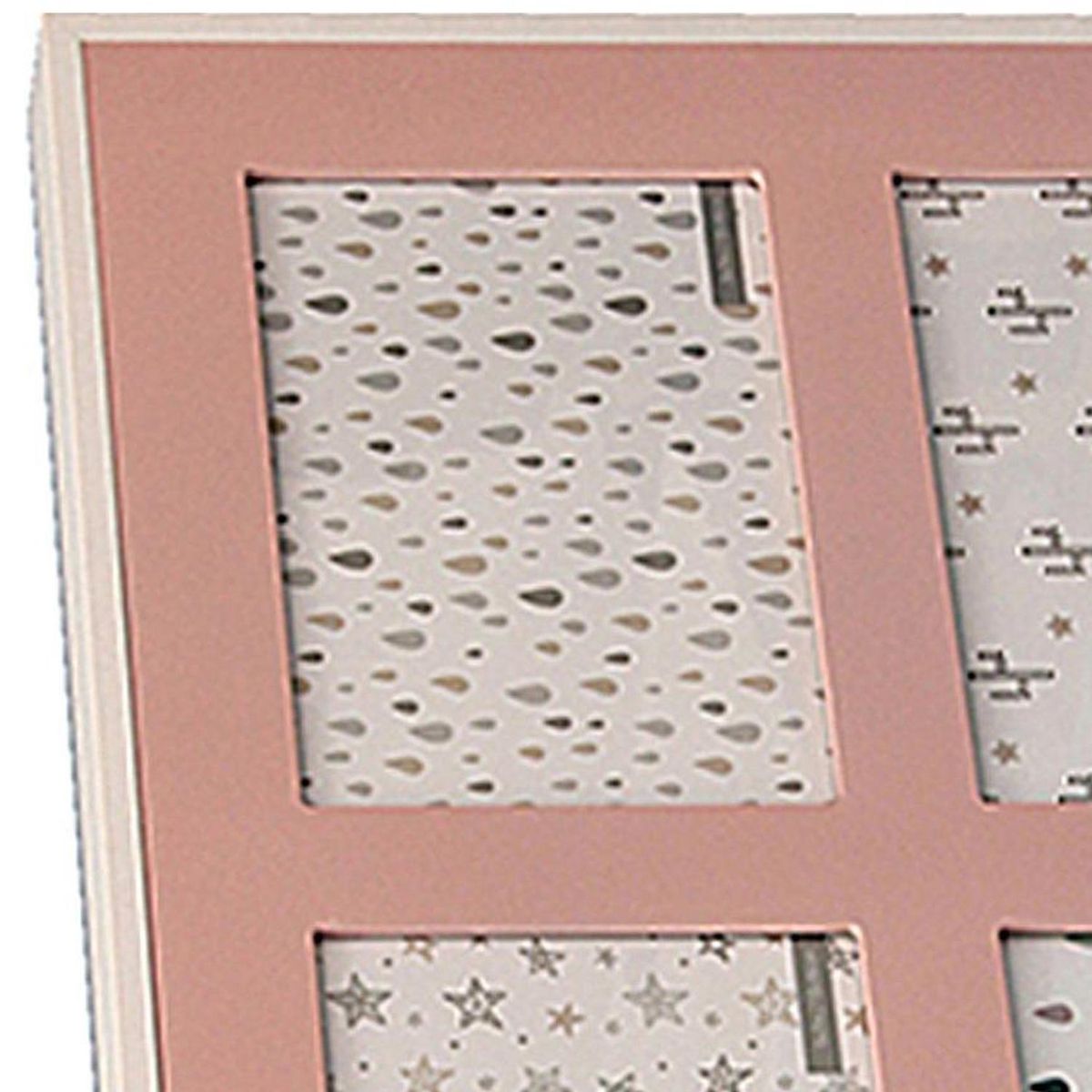 VGO - Marco de Fotos Cuádruple 13x18 cm Rosado Plástico