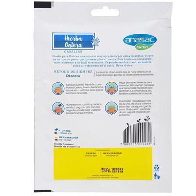 Imagen 2 del producto Semilla de Hierba para Gato 20 gr Sachet