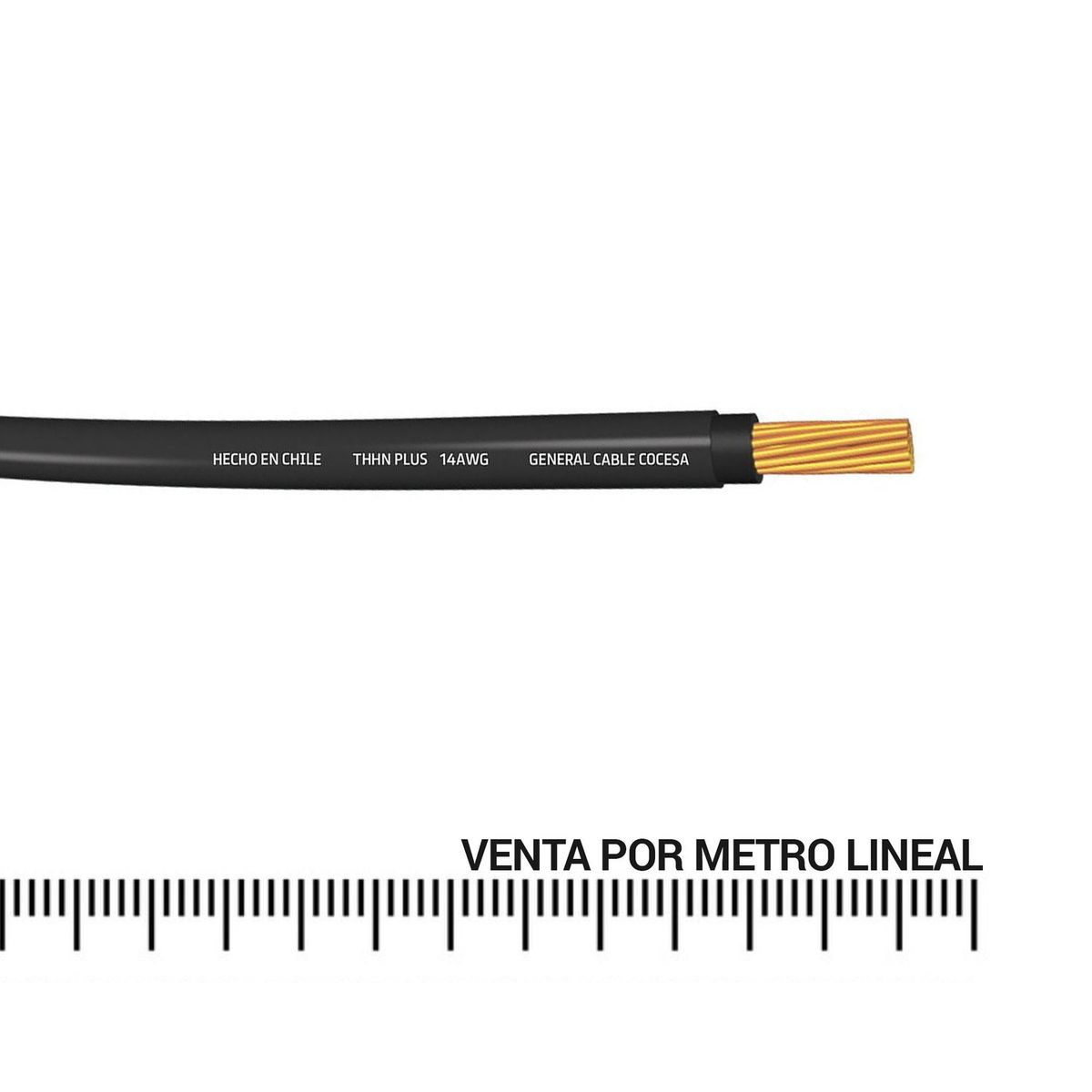 GENERAL CABLE COCESA - Cable thhn plus (Thwn-2) 14 Awg Metro lineal Negro