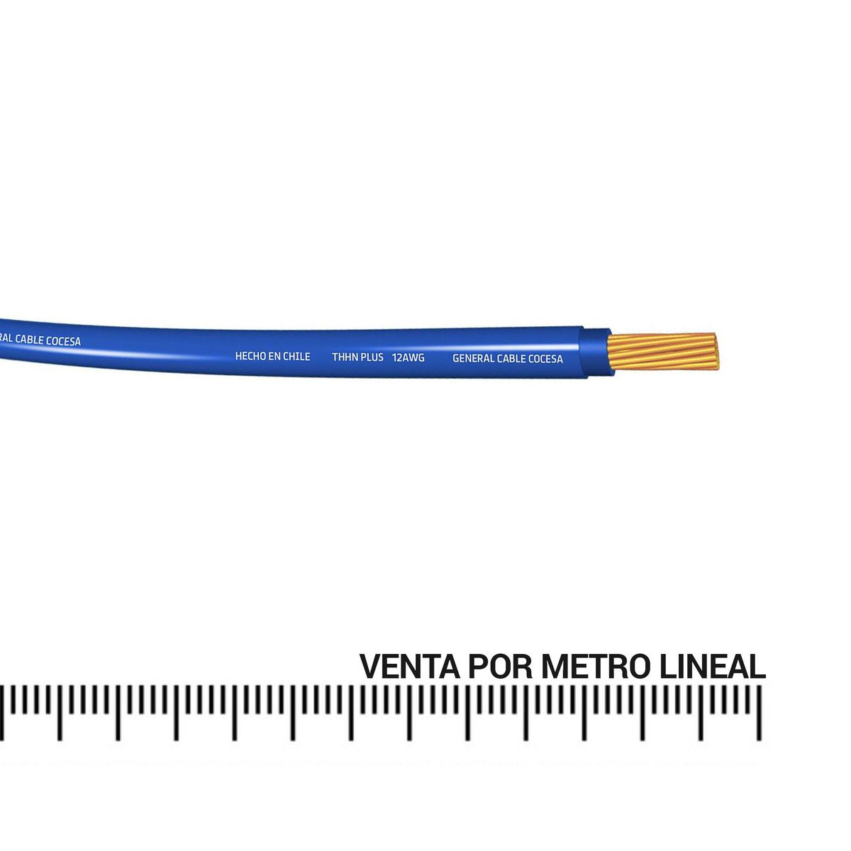 GENERAL CABLE COCESA - Cable thhn plus (Thwn-2) 12 Awg Metro lineal Azul