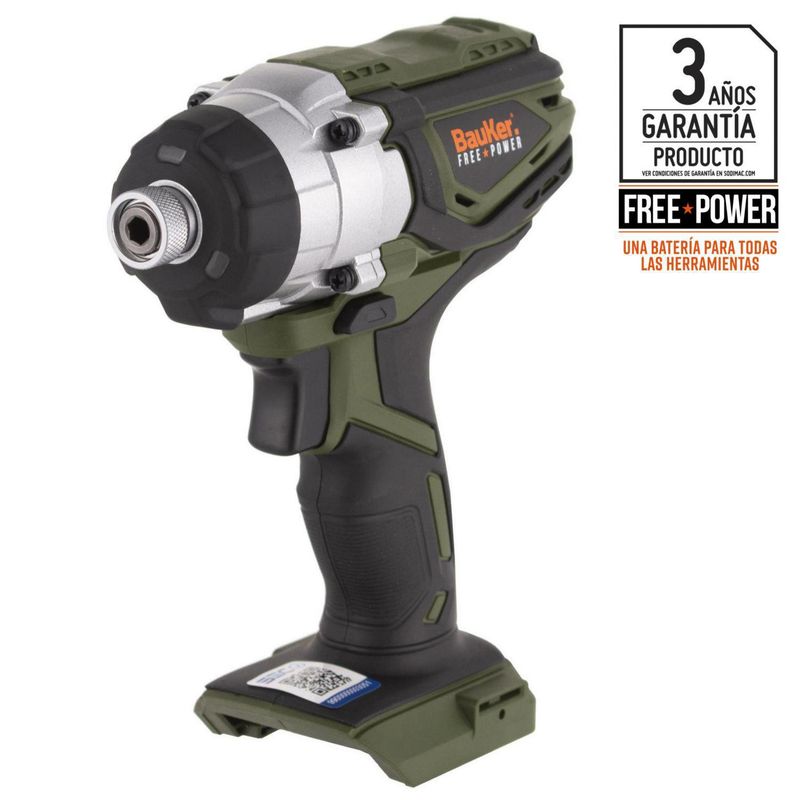 BAUKER - Atornillador de impacto inalámbrico 18V sin batería