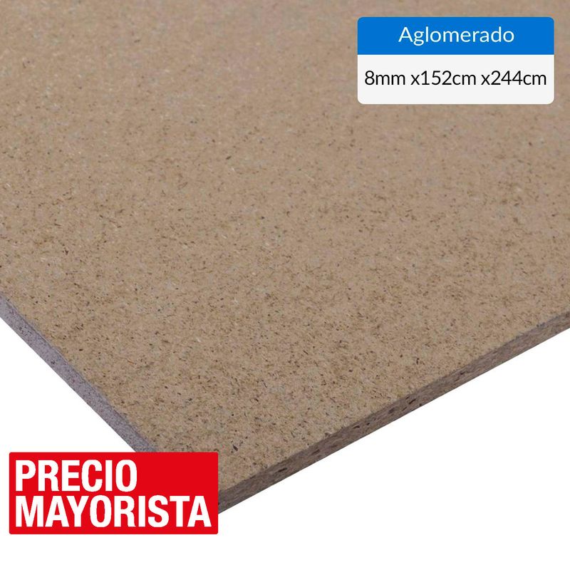 MASISA - Aglomerado Desnudo Natural 8 mm 152x244 cm