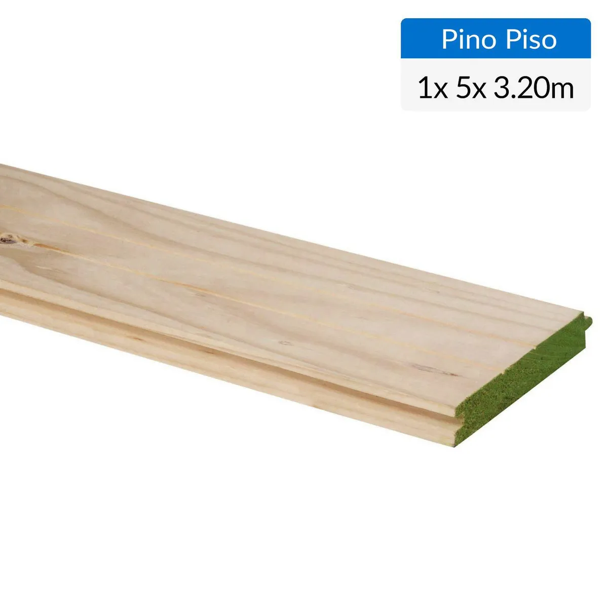 GENERICO - Pino Piso Machihembrado Seco Cepillado 1x5 3,2 m