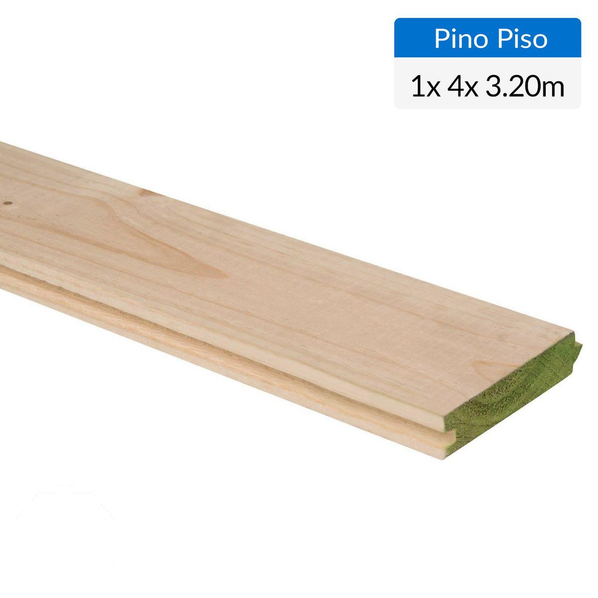 GENERICO - Pino Piso Machihembrado Seco Cepillado 1x4 3,2 m