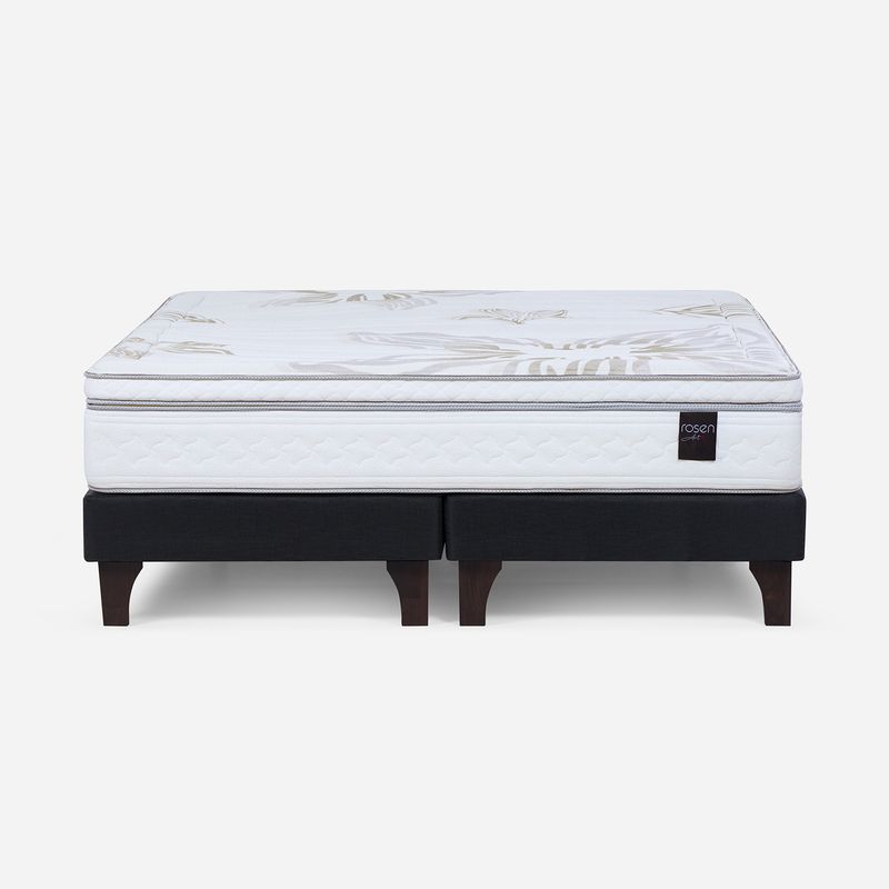 ROSEN - Cama Super King Europea Art 4 Blanco/Negro