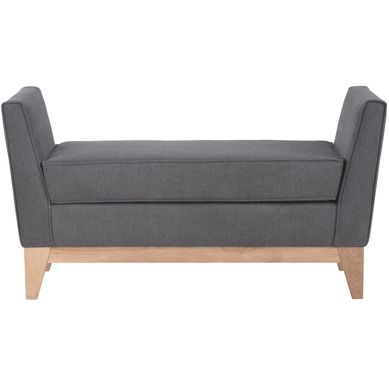 Banqueta 130x45x72 cm gris oscuro